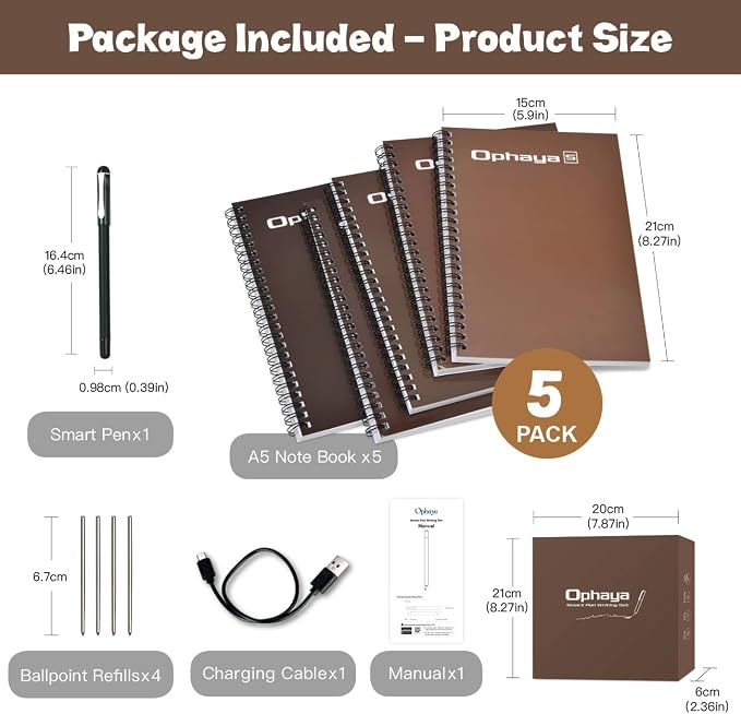 Ophaya Sync Smart Pen and A5 Notebook - Image 6