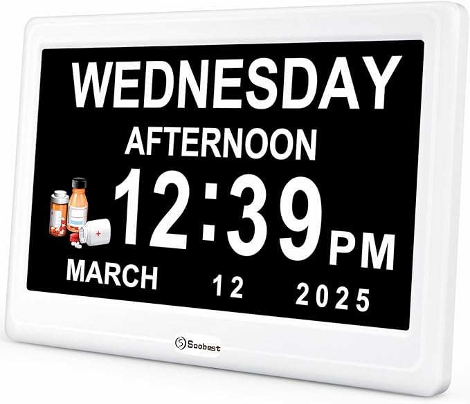 Soobest 12” Dementia Digital Clock by Soobest