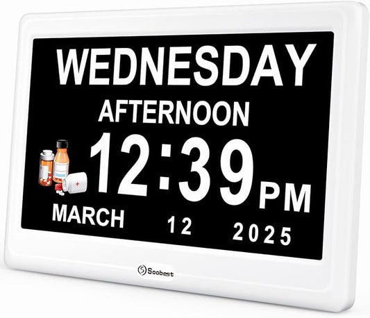 Soobest 12” Dementia Digital Clock by Soobest