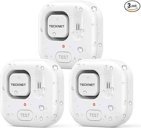 TECKNET Water Leak Detectors for Home, 120dB Water Sensor Alarm Leak Detector by Tecknet