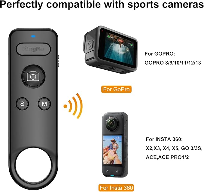 Camera Bluetooth Remote for Insta360 Wireless Remote Control Compatible - Image 2