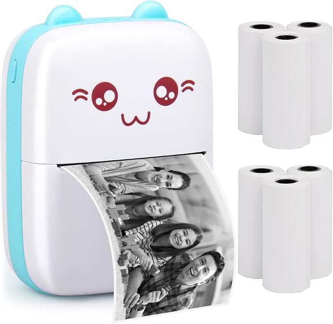 Portable Printer, Mini Pocket Wireless Bluetooth Thermal Printers by Eschen