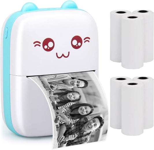 Portable Printer, Mini Pocket Wireless Bluetooth Thermal Printers by Eschen