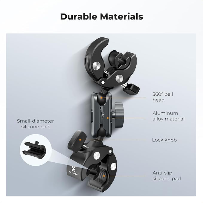 K&F CONCEPT Dual Super Clamp Camera Mount - Image 6