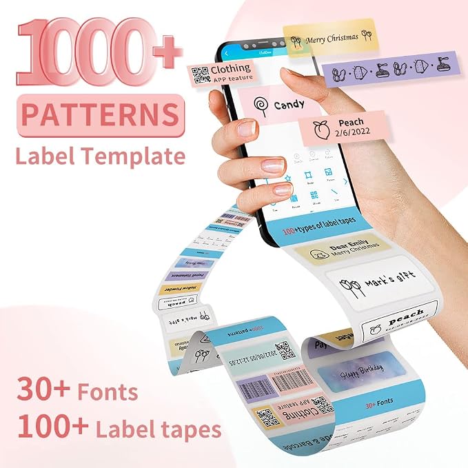 Label Maker Machine with 3 Tapes - Image 5
