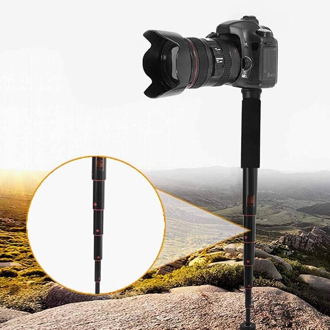 Mini Camera Monopod 48 Inch, Portable Adjustable Height Monopod Selfie Stick - Image 5
