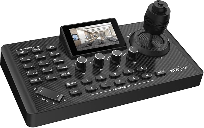 NDI PTZ Controller Camera Joystick Controller, PoE Network 4D HDMI PTZ Keyboard - Image 7