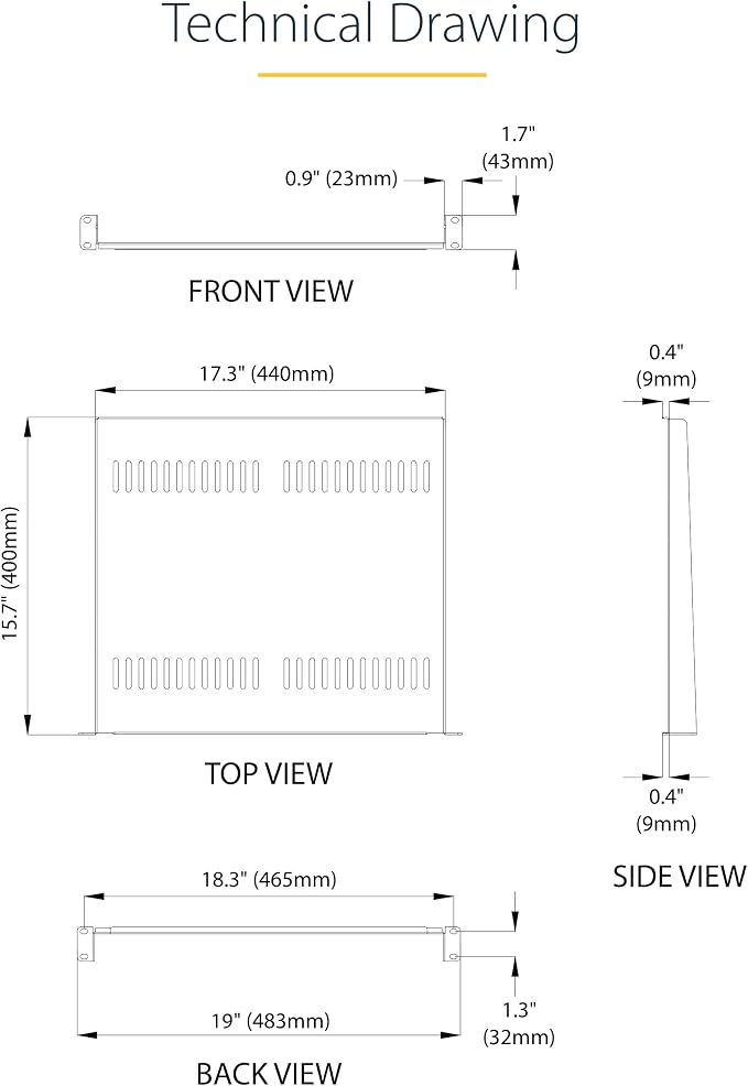 StarTech.com 1U Server Rack Shelf - Image 8
