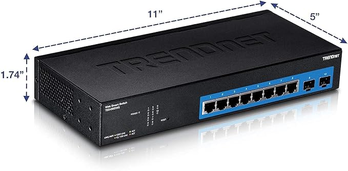 TRENDnet 10-Port Gigabit Web Smart Switch, 20 Gbps Switching Capacity, 8 x - Image 8