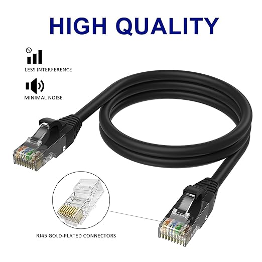 Adoreen 1 Ft-3 Pack Cat 6 Ethernet Cable, High Speed Short Patch Cables - Image 2