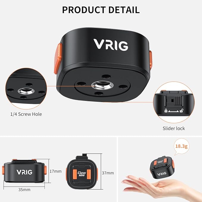 VRIG Camera Tripod Quick Release Plate Universal Mount Magnetic Base Adapter - Image 3