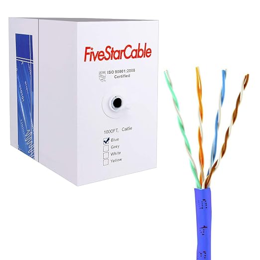 Cat5e 1000 Ft. Ethernet 24AWG 4 Twisted Pair UTP Internet Network Router LAN IP by BulkCables%E2%80%93SaveonRG6Cat6ElectricalWiresandMore