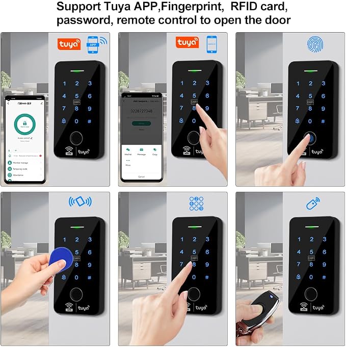 WiFi Graffiti Access Control System keypad, IP68 Waterproof Fingerprint keypad - Image 4