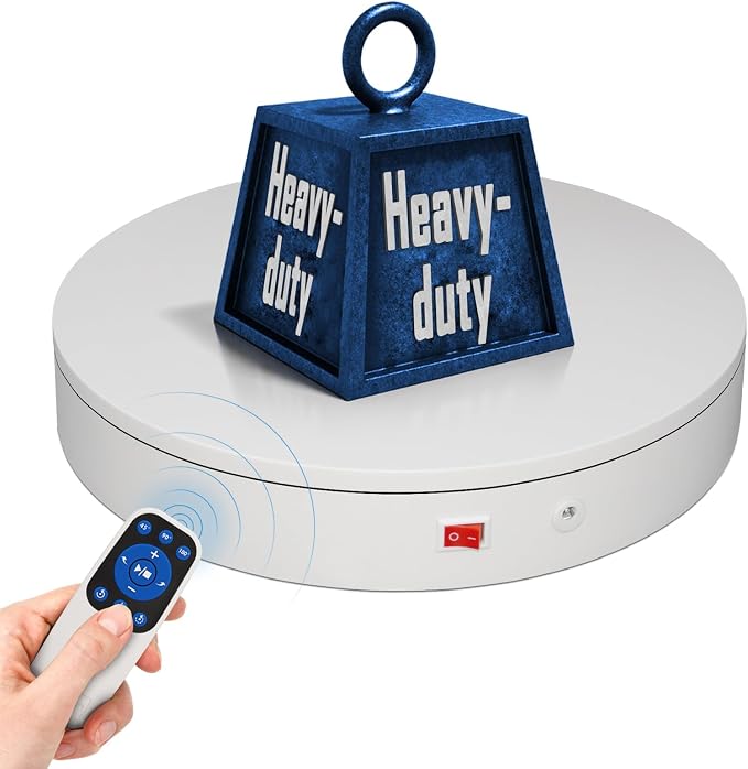 Remote Motorized Electric Turntable Rotating Display Stand Spinning Rotating by ComXim