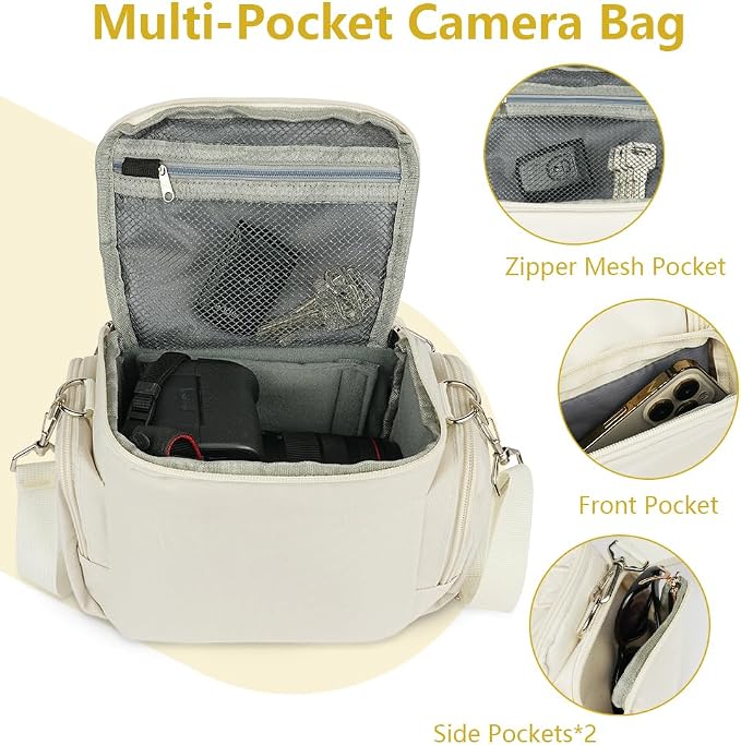 Ainiv DSLR Camera Bag, Waterproof Anti-Shock SLR Camera Case, Large Adjustable - Image 3
