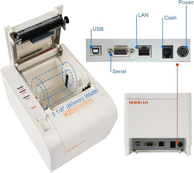 Rongta Thermal Receipt Printer, 80mm Receipt Printers, Thermal Pos Printer - Image 4