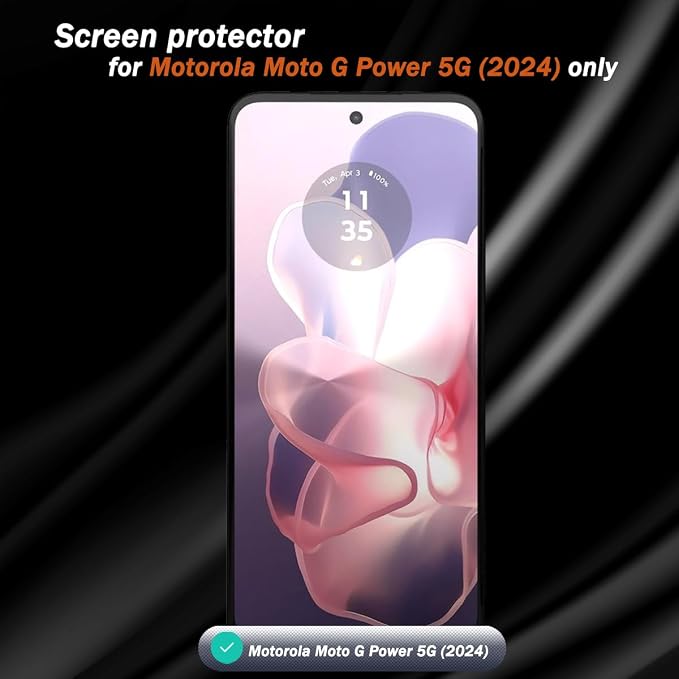 2 Pack Privacy Tempered Glass for Motorola Moto G Power 5G Screen Protector - Image 2