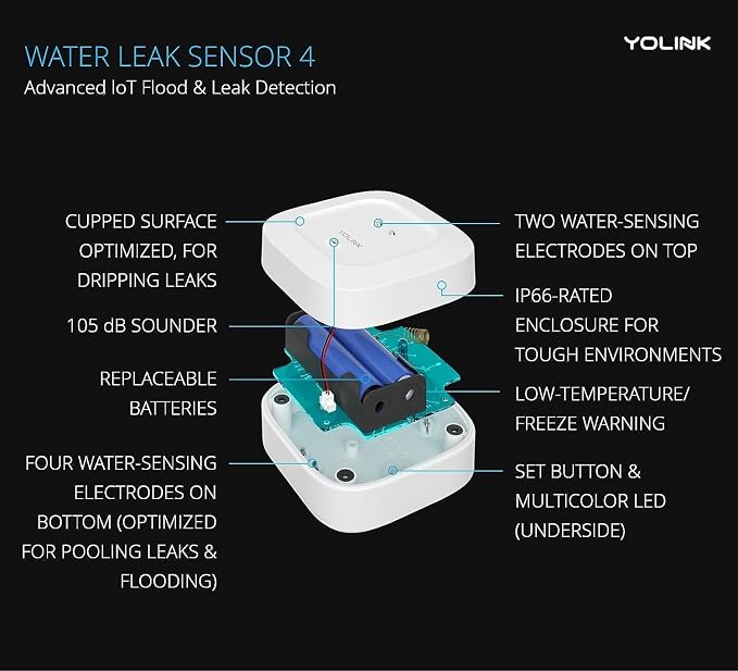 YoLink Smart Home Starter Kit: Hub & Water Leak Sensor 4 - Image 3
