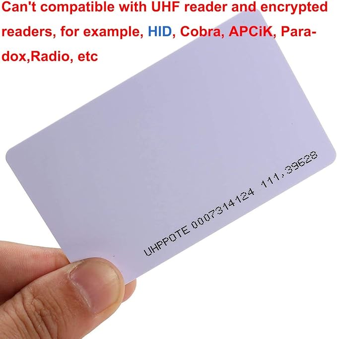 UHPPOTE Contactless 125kHz RFID Proximity Smart PVC ID Card CR80 | Read Only - Image 4