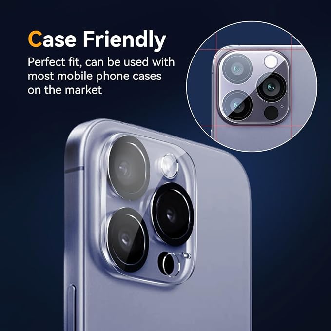 Camera Lens Protector for iPhone 16 pro 6.3 / iPhone 16 pro max 6.9, 9H - Image 4