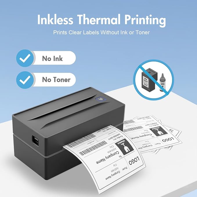 Bluetooth Thermal Shipping Label Printer: 4x6 Wireless Label Maker - Image 5