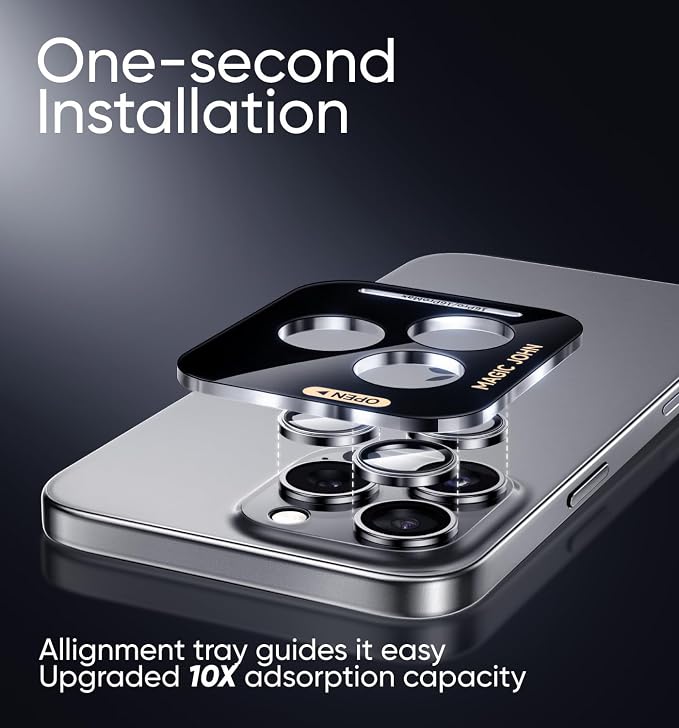 MAGIC JOHN for iPhone 16 Pro Max/16 Pro Camera Lens Protector 9H Aerospace - Image 2