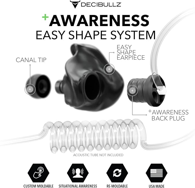 Decibullz Custom Moulded Security Two-Way Radio Surveillance Earpiece Set - Image 3