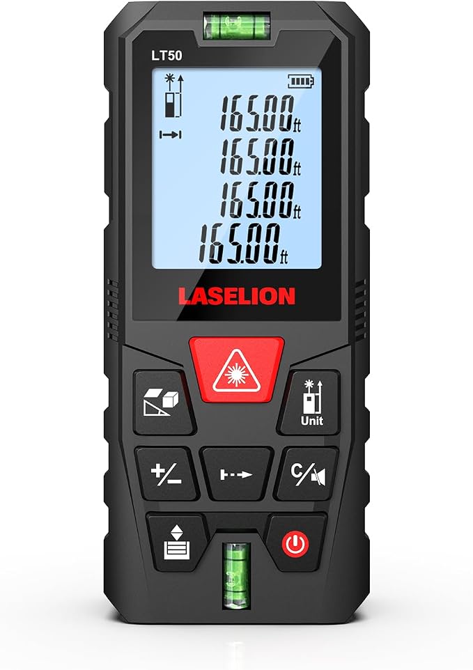 LT50 Laser Measure, 165ft/50m Laser Measurement Tool, by LASELION