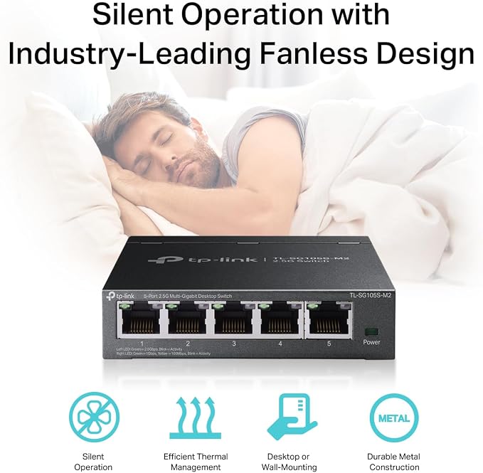 TP-Link TL-SG105S-M2 | 5-Port Multi-Gigabit 2.5G Ethernet Switch | Unmanaged - Image 6
