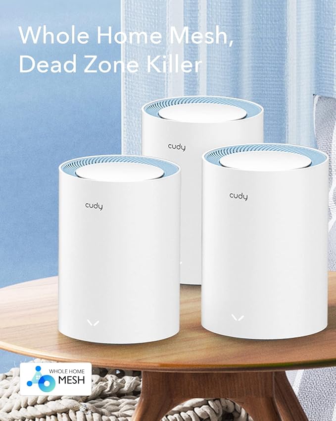 Cudy M1200 2-Pack AC1200 Whole Home Mesh WiFi System, AC1200 Dual Band WiFi - Image 3