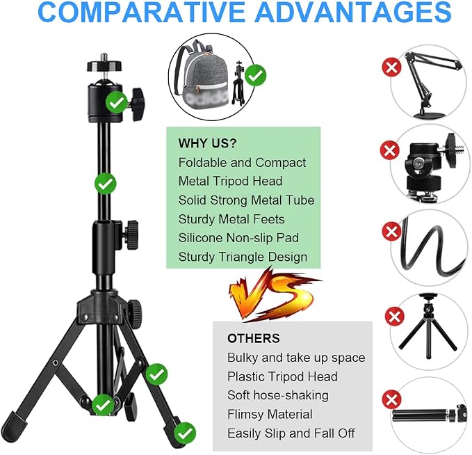 Webcam Tripod Stand Extendable Desktops Tripod - Image 3