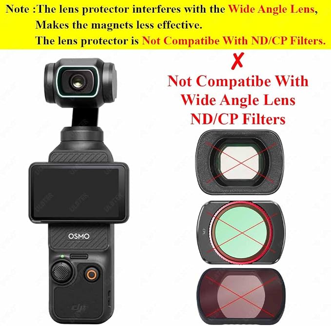 ULBTER Lens Screen Protector for DJI Osmo Pocket 4 / Pocket 3, Tempered Glass - Image 2