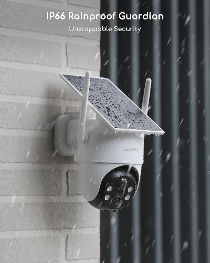 COOAU Cameras for Home Security​​, 2K 360° Solar Security Cameras Wireless - Image 8