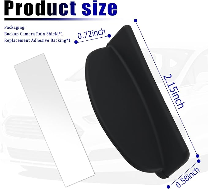 New Car Backup Camera Rain Shield, Self-Adhesive Car Reverse Camera Rain Cover - Image 2