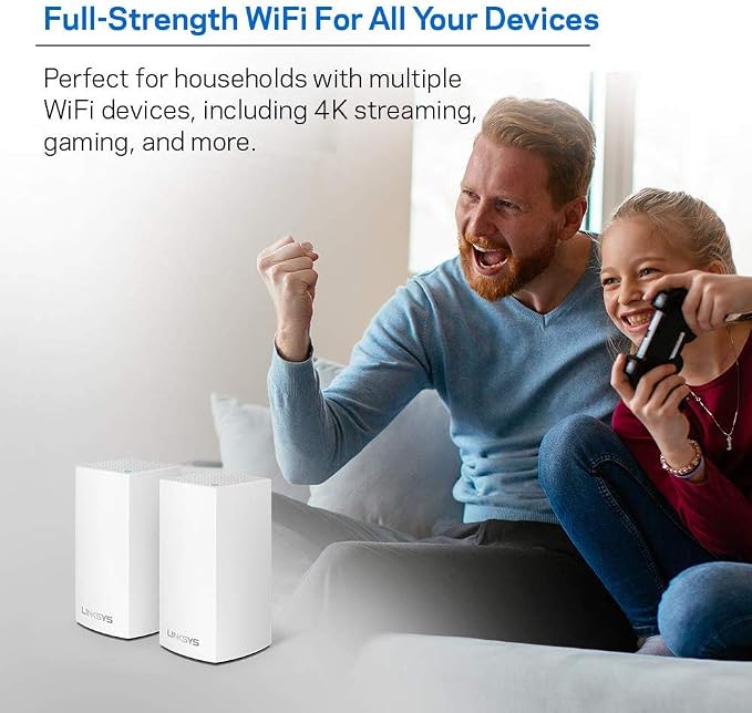 Linksys Velop Mesh Home WiFi System, 000 Sq. ft Coverage, 20+ Devices, Speeds - Image 6