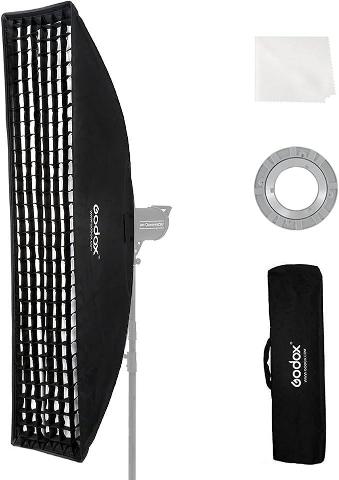 Godox FW30x120cm / 12"x47" Bowens Mount Strip Honeycomb Grid Softbox, Portable by GODOX