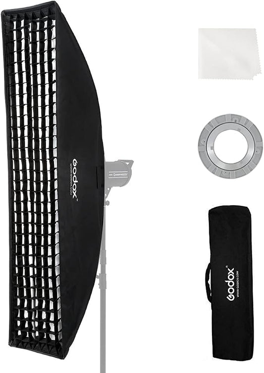 Godox FW30x120cm / 12"x47" Bowens Mount Strip Honeycomb Grid Softbox, Portable by GODOX