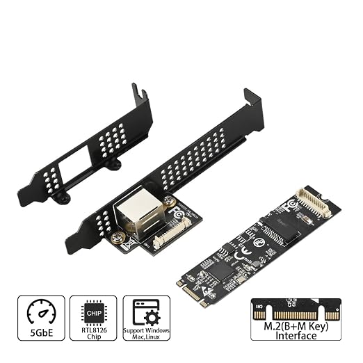 IO CREST M.2 M-Key PCI-e 3.0 Interface Single Port 5.0 Gigabit Ethernet Modules - Image 4