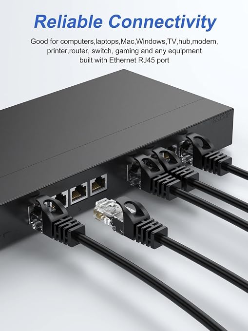 Short Ethernet Cable 0.5FT 5-Pack, Cat6 Patch Cable 6 inch Cord 10Gbps - Image 6