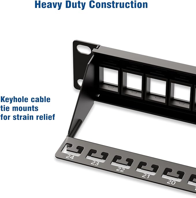 iwillink 24 Port Blank Keystone Patch Panel - Image 5