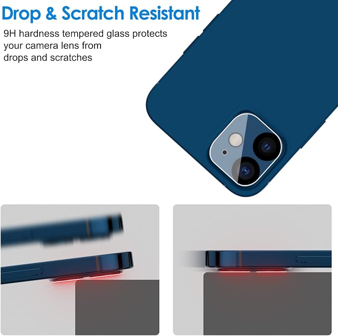JETech Camera Lens Protector for iPhone 12 6.1-Inch, 9H Tempered Glass - Image 7