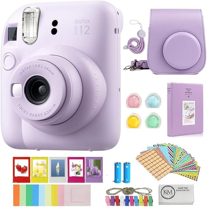 FUJIFILM INSTAX Mini 12 Instant Film Camera | Lilac Purple Bundled by FUJIFILM