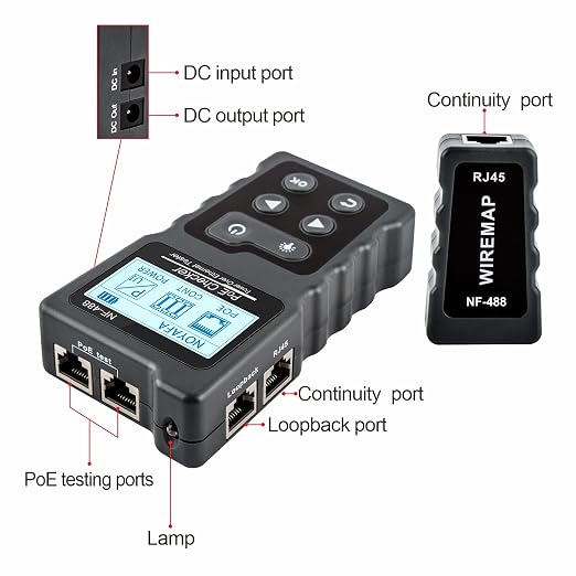 NOYAFA NF-488 POE Cable Tester for Power Over Ethernet, Network Cable - Image 7