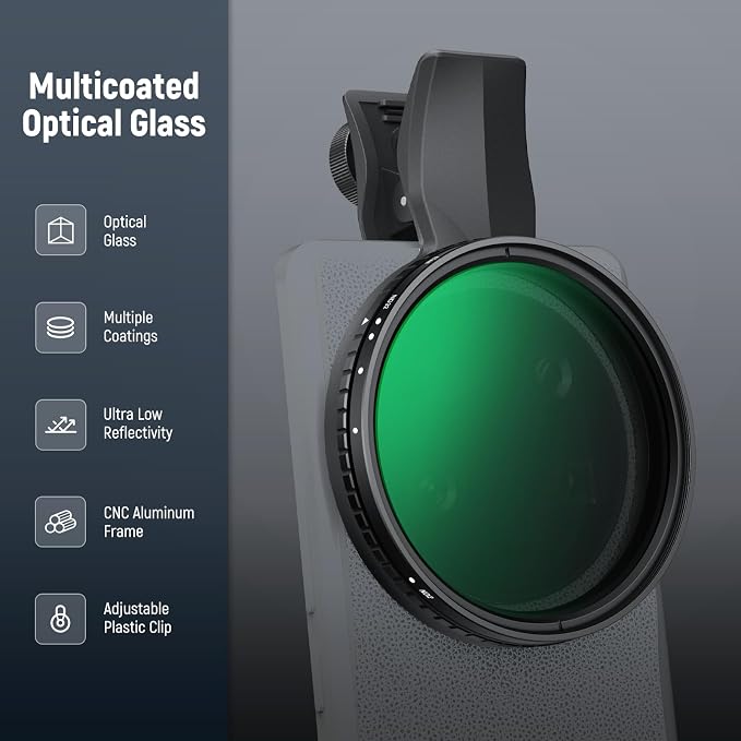 NEEWER 67mm Clip On Variable ND Filter - Image 7