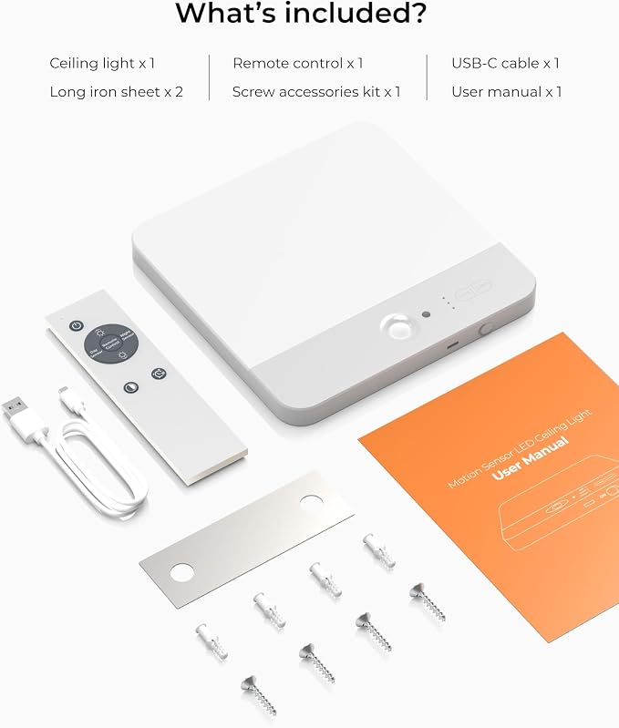 FULEN Motion Sensor Ceiling Light Fixture, Cordless Closet Light Battery - Image 9