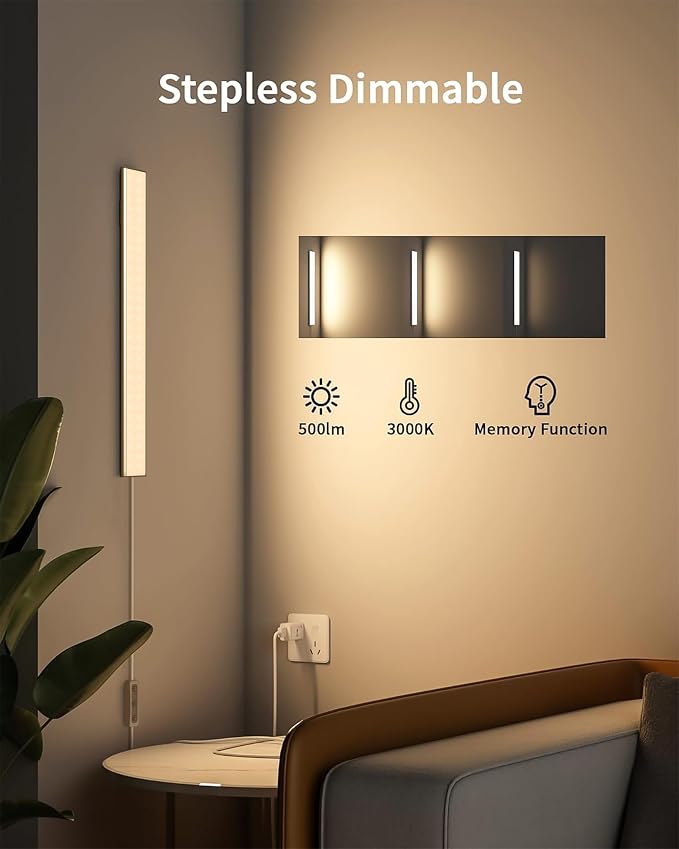 ASOKO Under Cabinet Lights, Upgrade 16inch LED Closet Light - Image 2