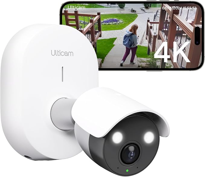 IQ 4K UHD Wired Gemini AI Security Camera – 160° Wide Angle, Free 7‑Day Cloud by ULTICAM