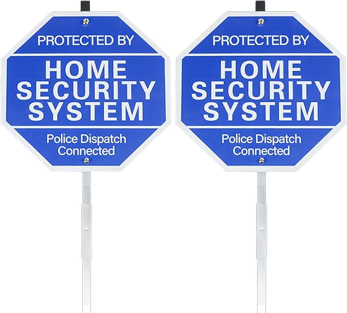 2-Pack Protected By Home Security System Signs by AzReference