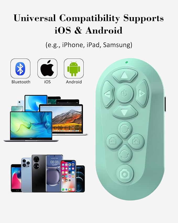Bluetooth Remote Controller for TikTok Scrolling/Camera/Video Recording/Kindle - Image 4