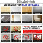 Jwxstore 24 Pack Adhesive Wall Hooks Clear 33LB Heavy Duty Sticky Hooks - Image 5